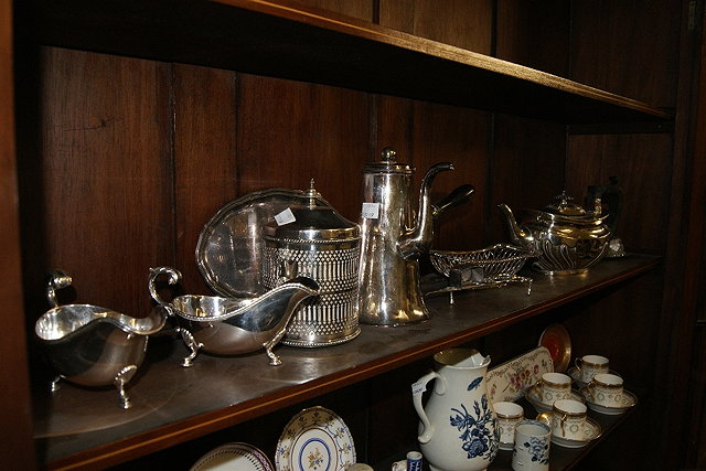 Appraisal: A COLLECTION OF MISCELLANEOUS PLATED WARES including a breakfast dish