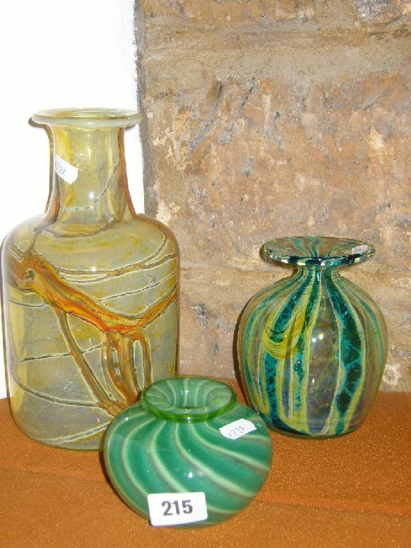 Appraisal: A collection of Mdina glassware comprising a large yellow ground