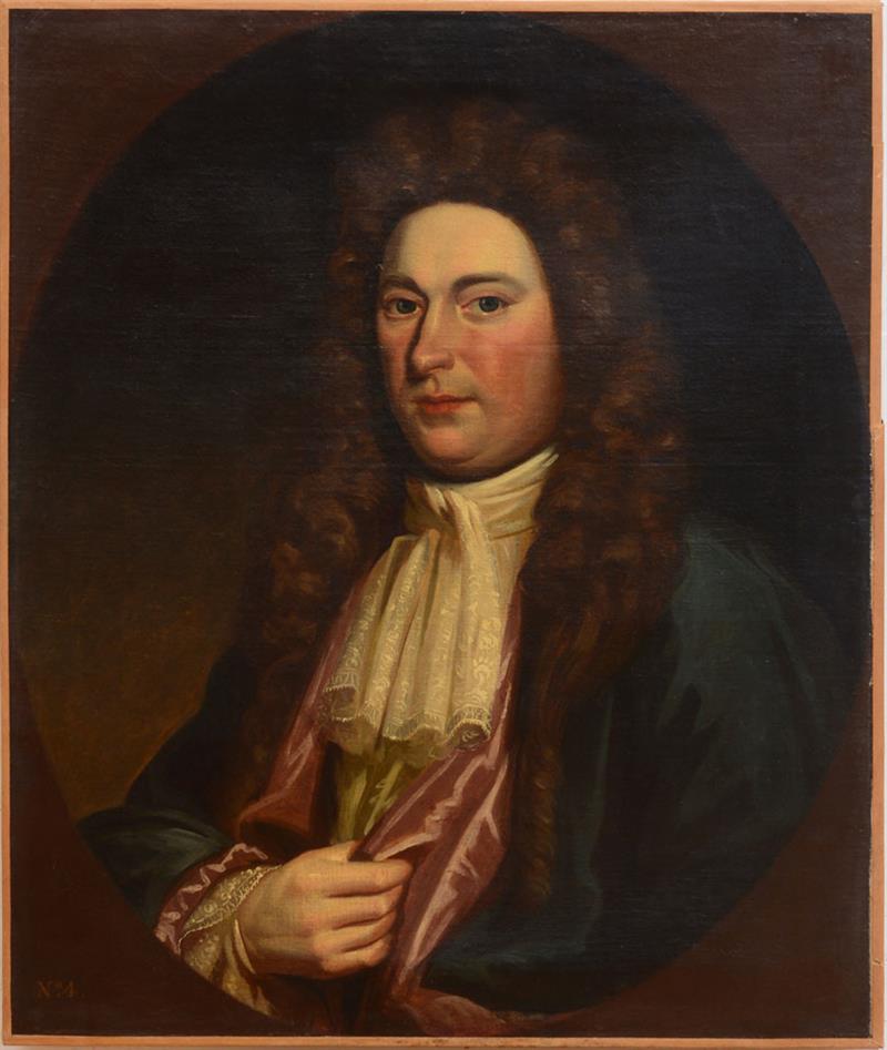 Appraisal: CIRCLE OF JOHN THEODORE HEINS - PORTRAIT OF A GENTLEMAN