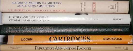 Appraisal: Five books pertaining to military ammunition including Volumes of the