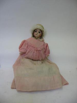 Appraisal: An Armand Marseille bisque shoulder head girl doll with fixed