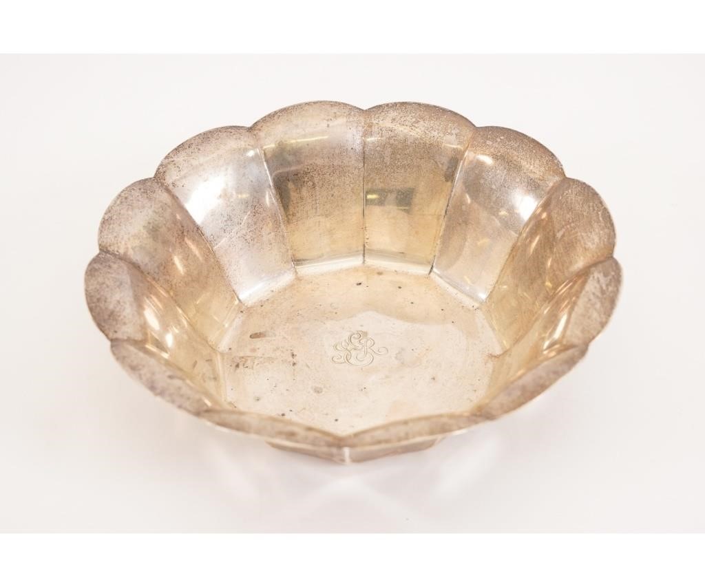 Appraisal: Tiffany Co sterling silver deep center piece dish h x