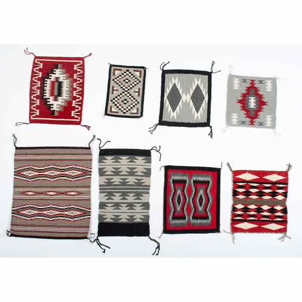 Appraisal: Navajo Samplers or Placemats lot of placemat size Navajo weavings