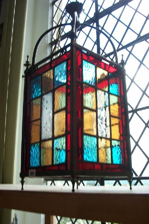 Appraisal: A large late Victorian -sided covered and leaded glass hall