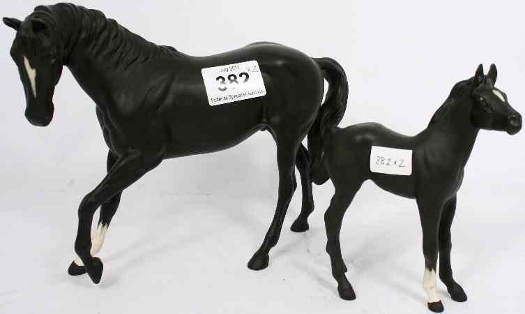 Appraisal: Beswick Black Beauty and Foal