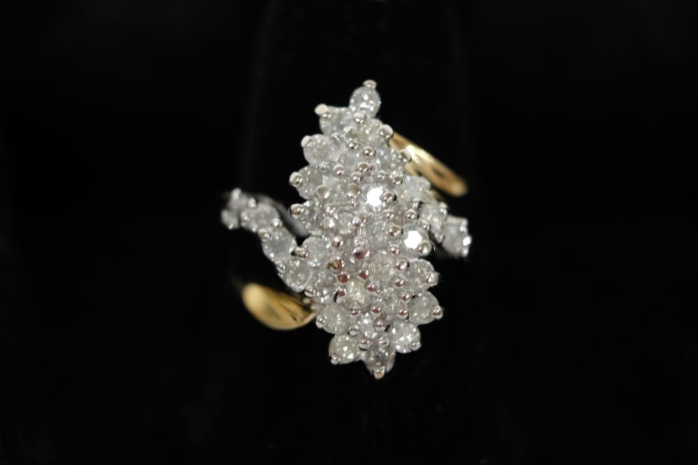 Appraisal: K GOLD AND CTTW OF DIAMOND RING SZ k Yellow