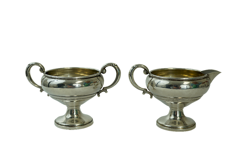 Appraisal: Mueck-Carey Co Sterling Silver Creamer and Sugar Set Lot Mueck-Carey