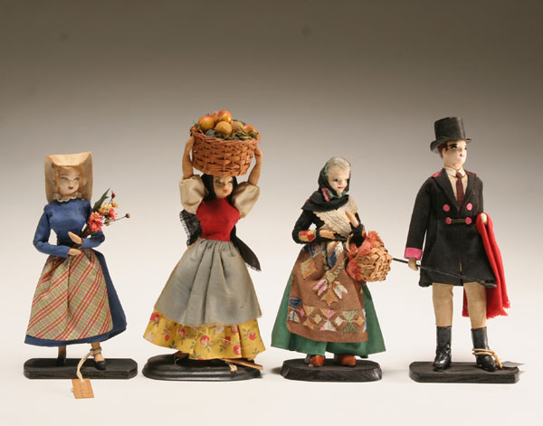 Appraisal: Bernard Ravca -Paris-New York- original hand made paper mache dolls