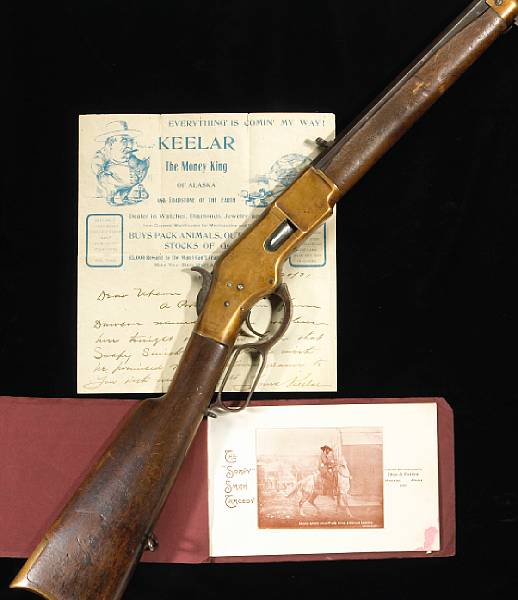 Appraisal: A Winchester Model lever action rifle attributed to outlaw Soapy