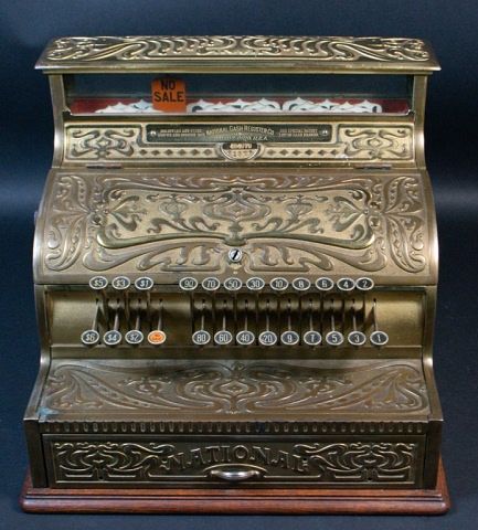 Appraisal: Brass and Bronze National Cash Register Model A National Cash