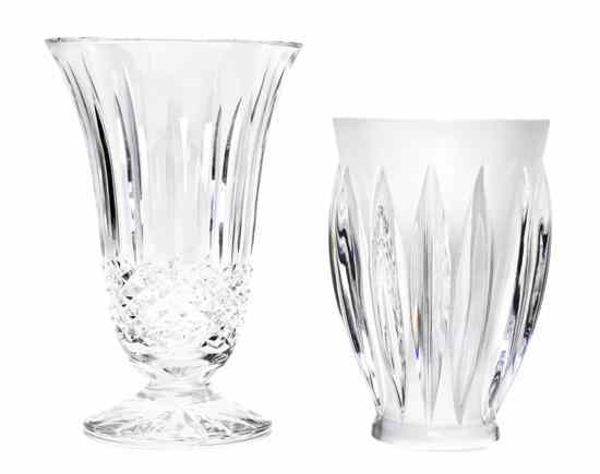 Appraisal: A Lalique Molded and Frosted Glass Vase of tapering cylindrical