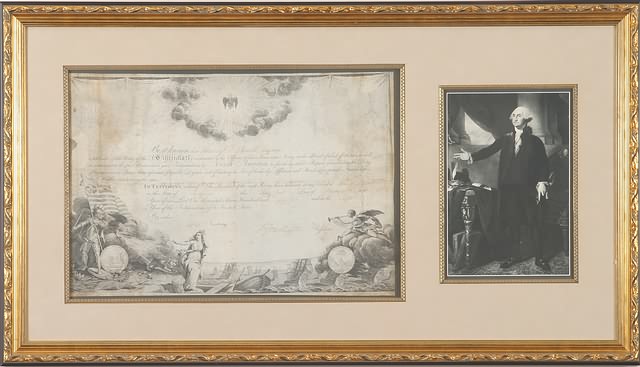 Appraisal: George Washington - ADS being a membership certificate for Henry