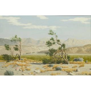 Appraisal: Bill Bender Painting Framed oil on canvas desert landscape by