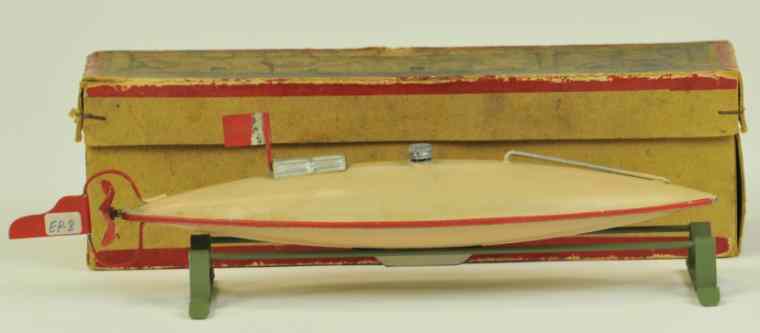 Appraisal: ERNST PLANK SUBMARINE WITH BOX Germany c - painted in