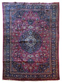 Appraisal: PERSIAN MASHAD HAND-WOVEN RUG ' x ' Persian Mashad rug