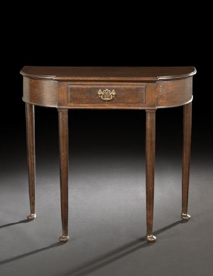 Appraisal: George II-Style Oak Side Table late th century in the