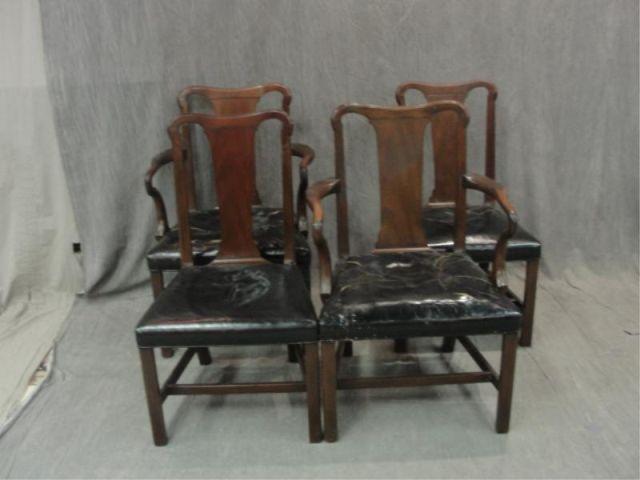 Appraisal: KITTINGER Queen Anne Style Dining Chairs With Kittinger burn mark