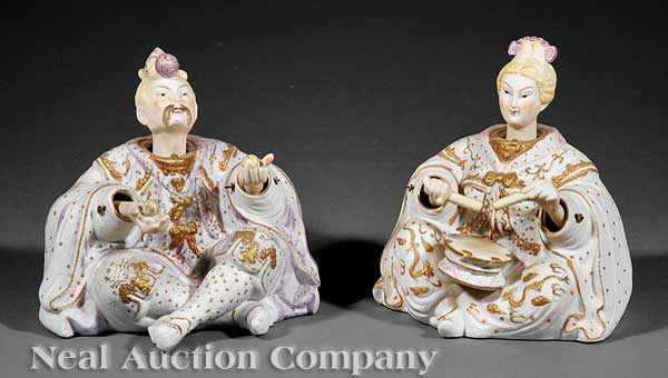 Appraisal: A Pair of Japanese or Continental Polychrome and Gilt Porcelain