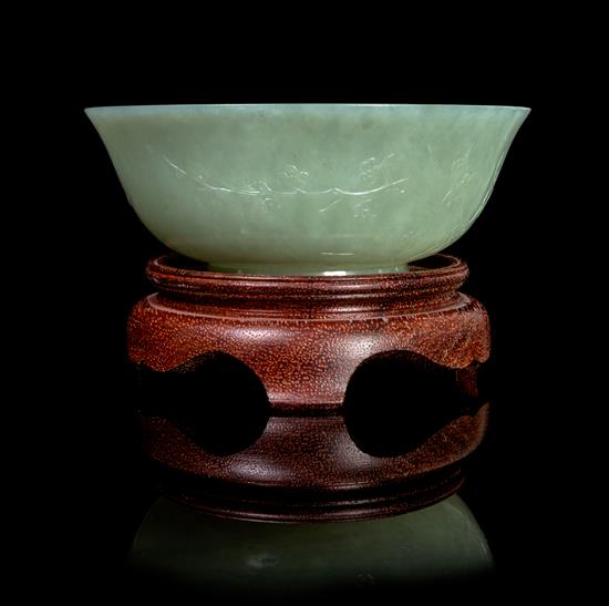 Appraisal: Sale Lot A Celadon Jade Bowl the bowl of an