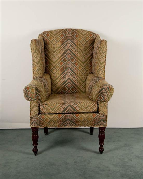 Appraisal: An E th C Sheraton-style Wingback Chair with a high