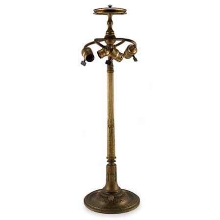 Appraisal: Tiffany Studios Gilt-Bronze Four-Light Library Lamp Base Estimate -