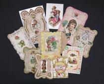 Appraisal: Lot of Small Valentines Lace cut Valentine backed with colorful