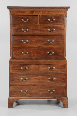 Appraisal: George III Mahogany Chest-on-Chest British late th early th century