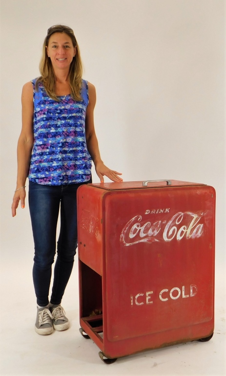 Appraisal: VINTAGE DRINK COCA-COLA ICE COLD STANDING COOLER United States th