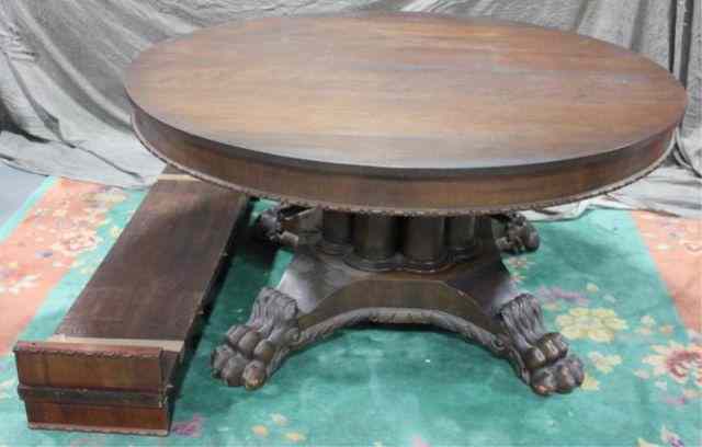 Appraisal: Classical Style Mahogany Banquet Table A large mahogany clustered column