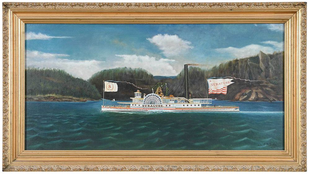 Appraisal: William F McMahon American th century Paddle Wheeler Syracuse signed