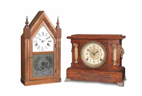 Appraisal: Two mantel clocks ca including an E N Welch steeple