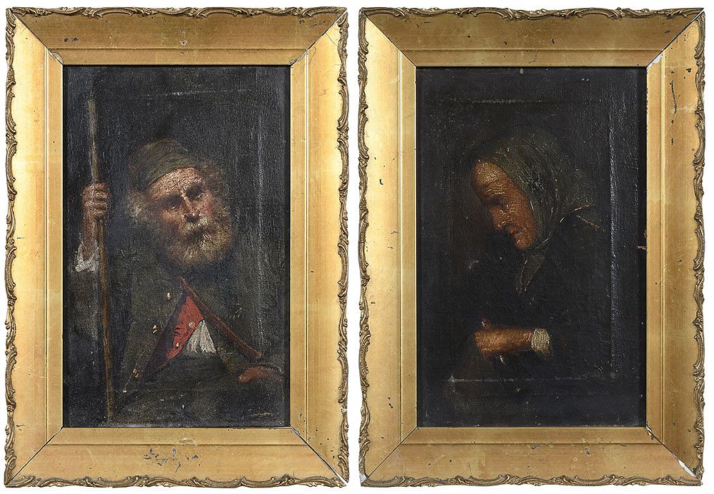 Appraisal: A Pair of German School Paintings late th early th