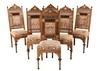 Appraisal: DINING CHAIRS - Set of six Moorish chairs inlaid with