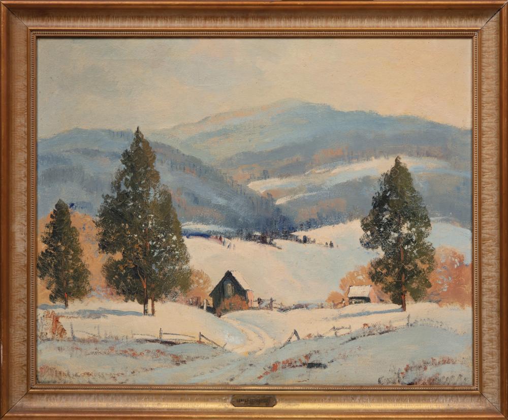 Appraisal: Ernst T Fredericks American Kansas - Winter Landscape oil on