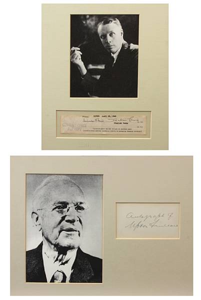 Appraisal: th Century Authors Signatures of SINCLAIR LEWIS W S MAUGHAM