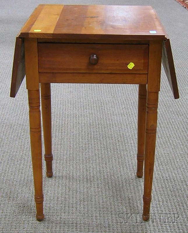 Appraisal: Federal Cherry Drop-leaf One-Drawer Stand