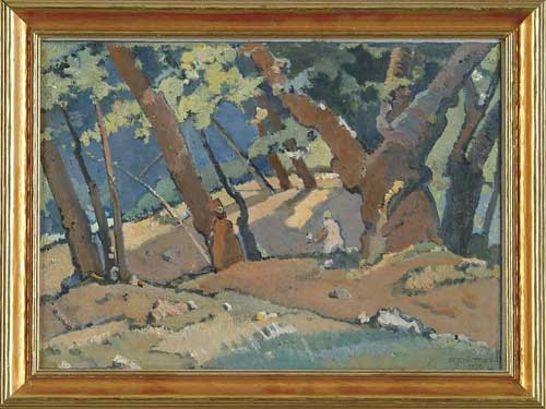 Appraisal: LEON RENI MEL European th Century FIGURE IN THE WOODS