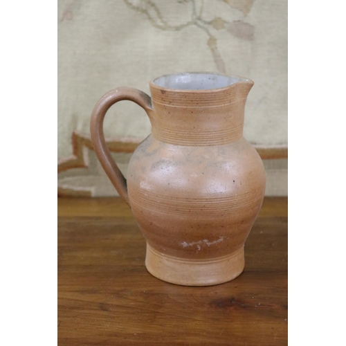 Appraisal: French glazed stoneware milk jug approx cm H