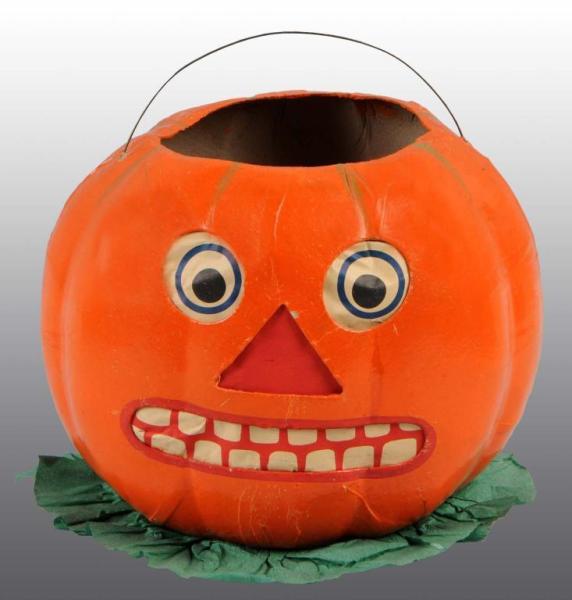 Appraisal: German Halloween Jack-O-Lantern Description Painted composition over paper mache Has