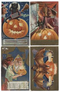 Appraisal: Sixteen Halloween Postcards Various publishers s s Including Halloween Precautions