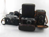 Appraisal: Four cameras being a Rolleicord in ER case a Soviet