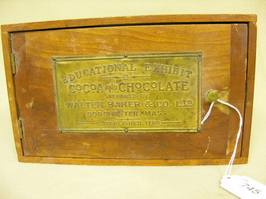 Appraisal: WALTER BAKER COCOA EXHIBIT BOX Dorchester Mass Educational Exhibit Box