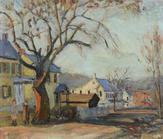 Appraisal: Walter Baum American PA - oil on board Friedensville signed