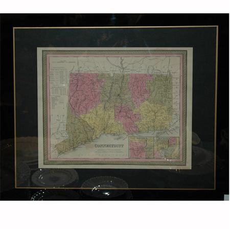 Appraisal: S Augustus Mitchell CONNECTICUT Hand-colored lithograph Sheet x inches Estimate