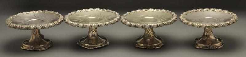 Appraisal: A Set of Four Tiffany Silver Compotes Ca Circular each