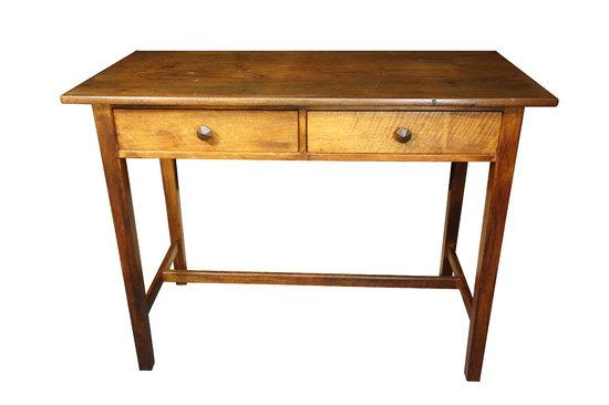 Appraisal: A Walnut sidetable by Peter Waals with plain rectangular top