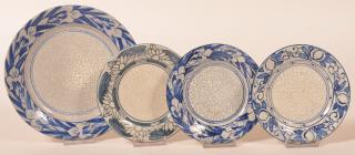 Appraisal: Various Dedham Pottery Crackle Ware Plates Four Various Dedham Pottery