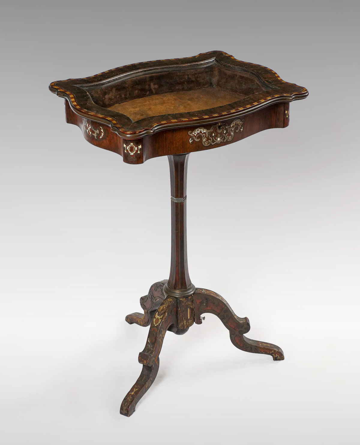 Appraisal: INLAID TABLE VITRINE Earlier construction probably th c '' h