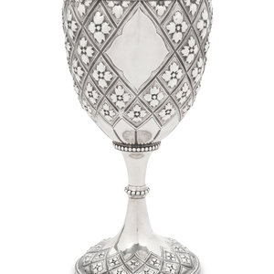 Appraisal: A Victorian Gothic Revival Silver Wine Goblet Henry Holland Senior