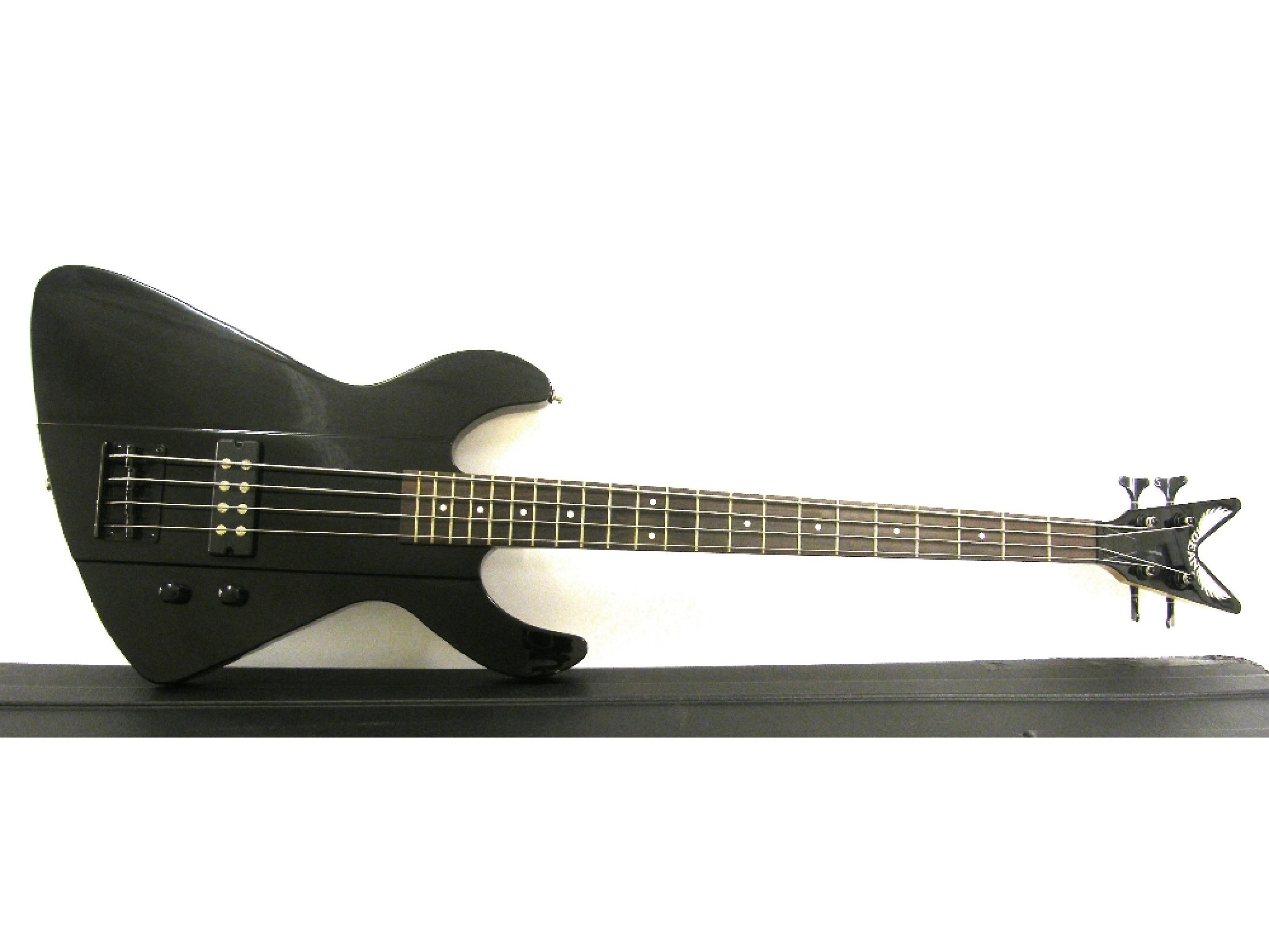 Appraisal: Dean Demonator Metalman bass guitar black finish with buckle rash